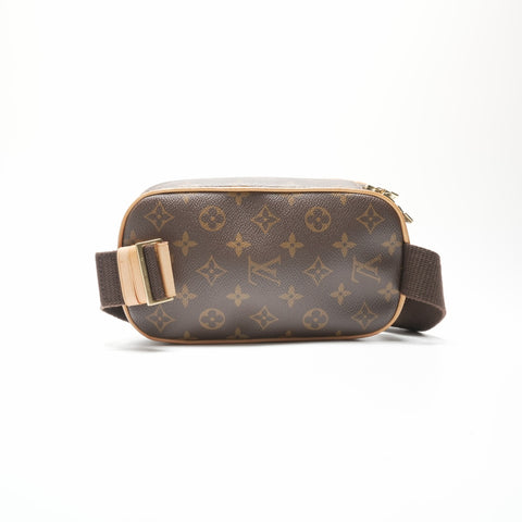 LOUIS VUITTON 2000 Monogram Gange Pochette Umhängetasche Braun WS23776