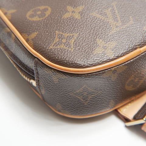 LOUIS VUITTON 2000 Monogram Gange Pochette Umhängetasche Braun WS23776