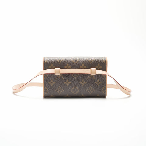 LOUIS VUITTON 2001 Florentine Monogram Pochette Shoulder Bag Brown WS23777