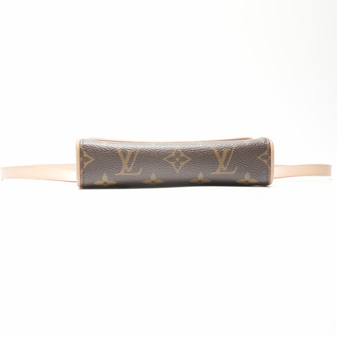 LOUIS VUITTON 2001 Florentine Monogram Pochette Shoulder Bag Brown WS23777