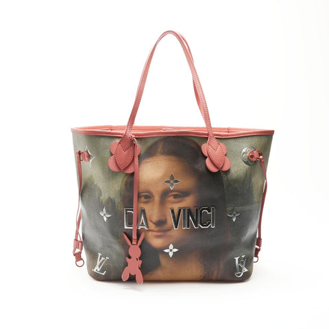 LOUIS VUITTON 2017 Da Vinci Neverfull MM Tote Bag pink WS23783