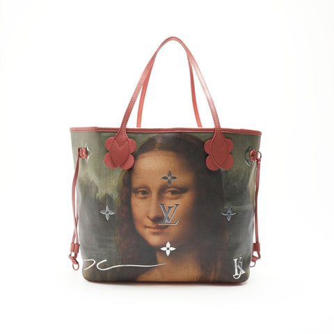 LOUIS VUITTON 2017 Da Vinci Neverfull MM Tote Bag pink WS23783