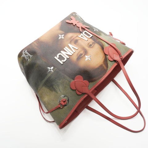 LOUIS VUITTON 2017 Da Vinci Neverfull MM Tote Bag pink WS23783