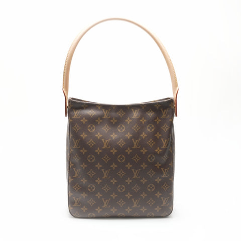 LOUIS VUITTON 2001 Monogram Looping GM Shoulder Bag Brown WS23793