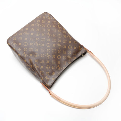 LOUIS VUITTON 2001 Monogram Looping GM Shoulder Bag Brown WS23793