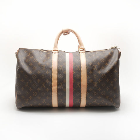 LOUIS VUITTON 2009 Monogram Keepall Bandouliere 50 Boston bag Brown WS23794