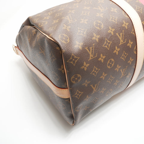 LOUIS VUITTON 2009 Monogram Keepall Bandouliere 50 Boston bag Brown WS23794