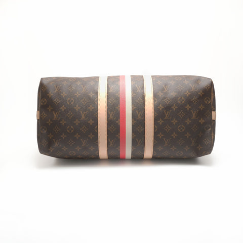LOUIS VUITTON 2009 Monogram Keepall Bandouliere 50 Boston bag Brown WS23794