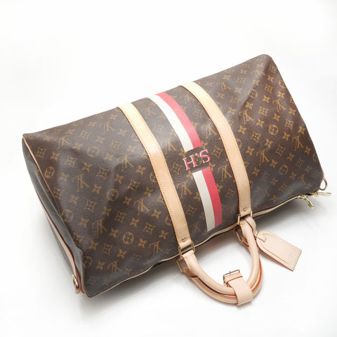 LOUIS VUITTON 2009 Monogram Keepall Bandouliere 50 Boston bag Brown WS23794