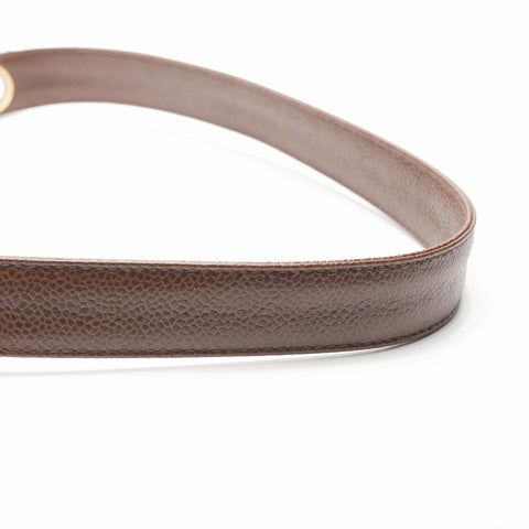 CHANEL No. 3 1994-1996 Caviar Skin Tote Chain Shoulder Bag Brown WS23795