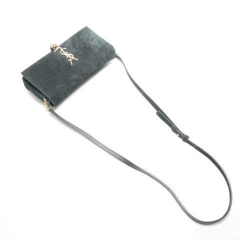 YVES SAINT LAURENT Suede Kate Shoulder Bag black WS23796