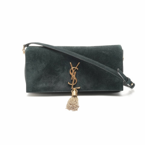 YVES SAINT LAURENT Suede Kate Shoulder Bag black WS23796
