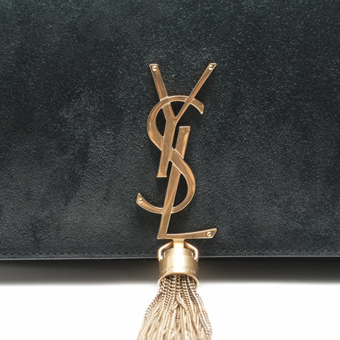 YVES SAINT LAURENT Suede Kate Shoulder Bag black WS23796