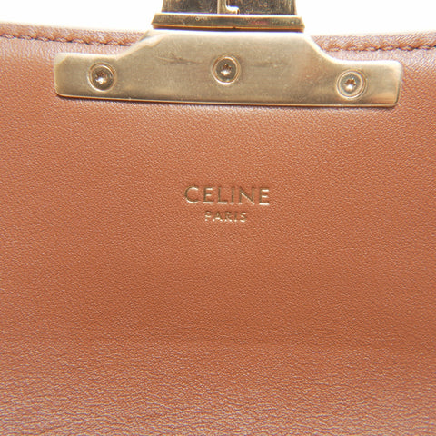 CELINE Claude Triomphe PVC Shoulder Bag white WS23798