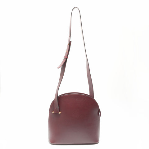 CARTIER Leather Mustodo Shoulder Bag Red WS23799