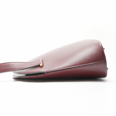 CARTIER Leather Mustodo Shoulder Bag Red WS23799