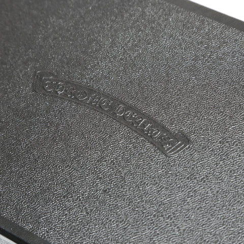 CHROME HEARTS Wave Quilted Leather Cross 3-Snap Tri-Fold Purse black WS23801