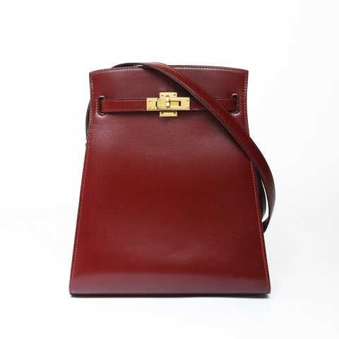 HERMES ○R stamped Kelly Sports 2014 Shoulder Bag Red WS23803