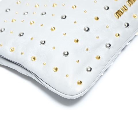 Miu Miu Studded clutch bag Clutch bag gray WS23806