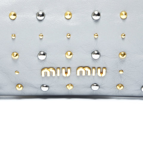 Miu Miu Studded clutch bag Clutch bag gray WS23806