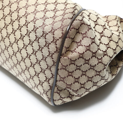 CELINE Macadam Canvas Leather Shoulder Bag Brown WS23808