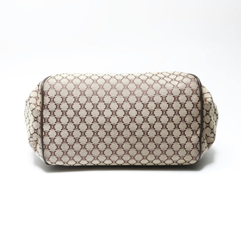 CELINE Macadam Canvas Leather Shoulder Bag Brown WS23808