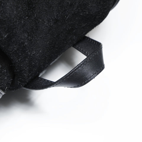 BALENCIAGA Leather Suede Rock Classic Traveler Backpack  Daypack black WS23809