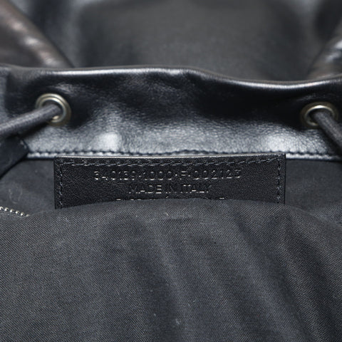 BALENCIAGA Leather Suede Rock Classic Traveler Backpack  Daypack black WS23809