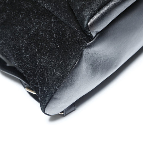 BALENCIAGA Leather Suede Rock Classic Traveler Backpack  Daypack black WS23809