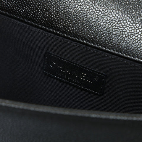 CHANEL No. 18 2013-2014 Boy Chanel Check Tweed Shoulder Bag black WS23810