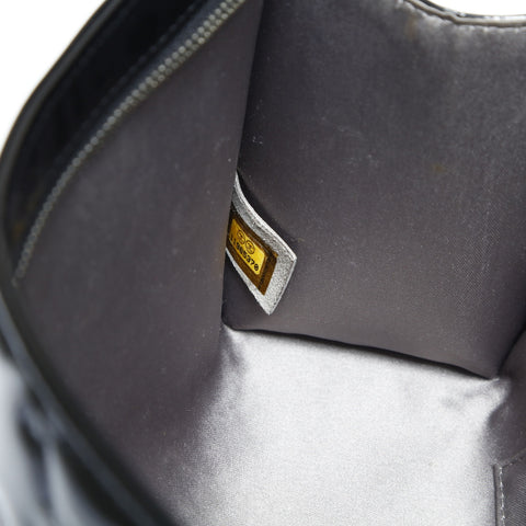 CHANEL No. 11 2006-2008 Patent leather icon motif Shoulder Bag black WS23812