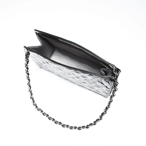 CHANEL No. 11 2006-2008 Patent leather icon motif Shoulder Bag black WS23812