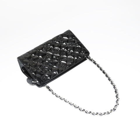 CHANEL No. 11 2006-2008 Patent leather icon motif Shoulder Bag black WS23812