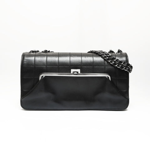 CHANEL 10 series 2005-2006 Chocolate Bar Shoulder Bag black WS23815