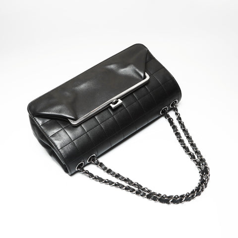 CHANEL 10 series 2005-2006 Chocolate Bar Shoulder Bag black WS23815