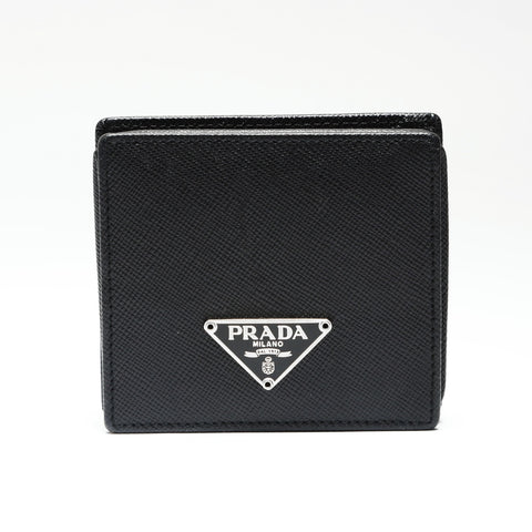 PRADA Safiano leather Coin case black WS23818