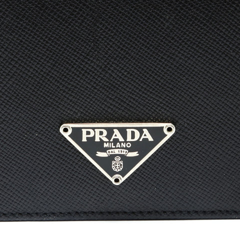 PRADA Safiano leather Coin case black WS23818