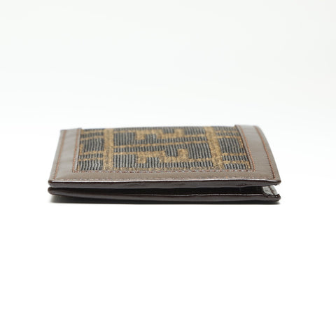 FENDI Zucca canvas Bifold Wallet Brown WS23820