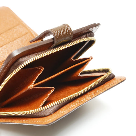 LOUIS VUITTON 2004 M61667 Monogram Compact Zip Bifold Wallet Brown WS23822