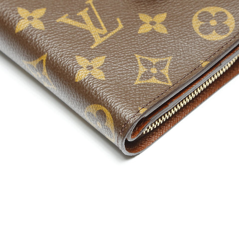 LOUIS VUITTON 2004 M61667 Monogram Compact Zip Bifold Wallet Brown WS23822