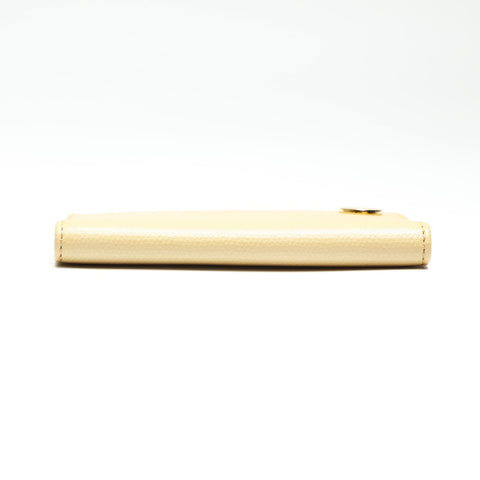 CHANEL 10 series 2005-2006 COCO Button Card Case beige WS23823