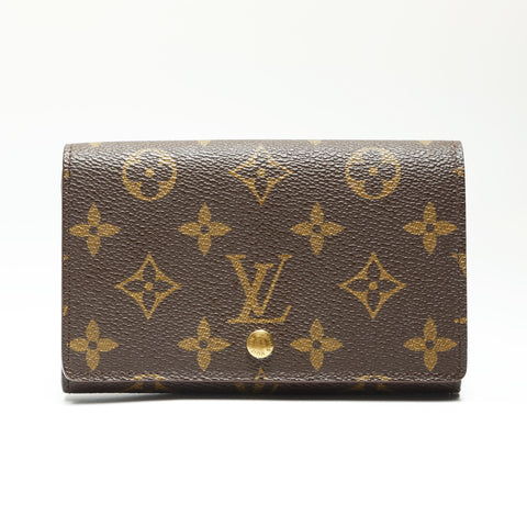LOUIS VUITTON 2008 M61736 Monogram Portefeuille Tresor Bifold Wallet Brown WS23825