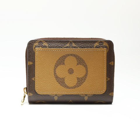 LOUIS VUITTON M81461 Monogram Reverse Portefeuille Lou Bifold Wallet Brown WS23829