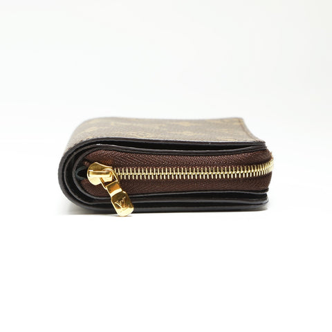 LOUIS VUITTON M81461 Monogram Reverse Portefeuille Lou Bifold Wallet Brown WS23829