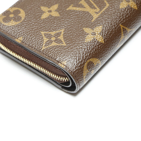 LOUIS VUITTON M81461 Monogram Reverse Portefeuille Lou Bifold Wallet Brown WS23829