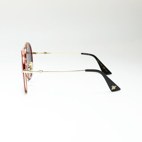 GUCCI Strass-Sonnenbrille Rot WS23832