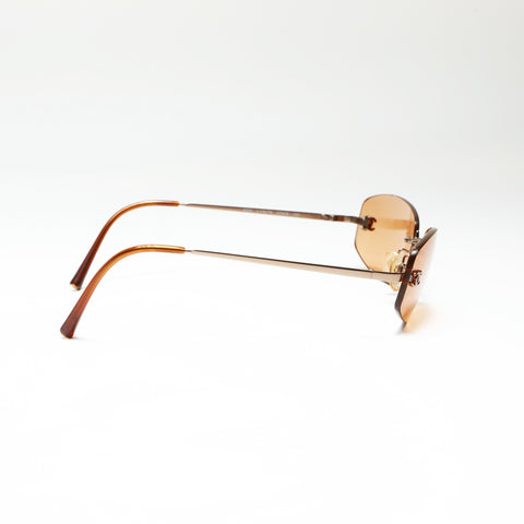 CHANEL 3rd series 1994-1999 Rimless COCO Mark Gradient Lens sunglasses Orange WS23835