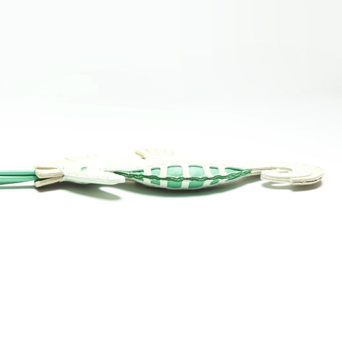 HERMES Petite Ash Seahorse Charm key ring green WS23837