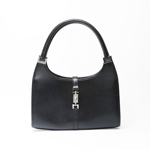 GUCCI Jackie Leather Handbag black WS23838