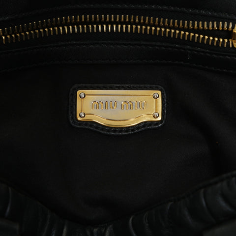 Miu Miu Materasse leather Handbag black WS23840
